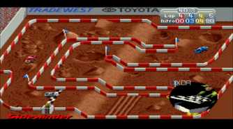 Screenshot from the SNES game Super Off Road.
