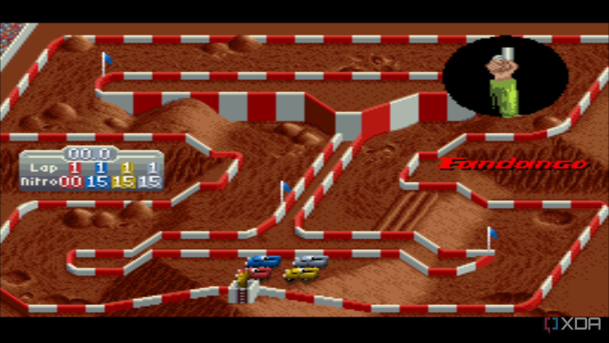 Screenshot from the SNES game Super Off Road.
