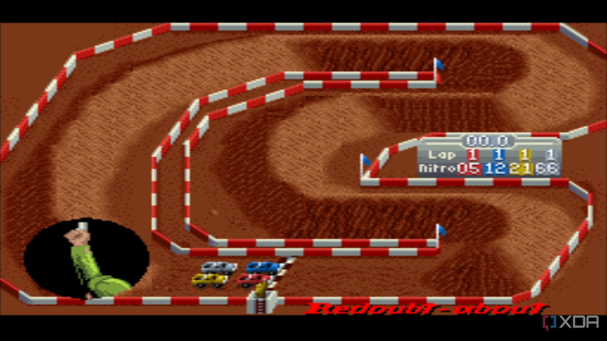Screenshot from the SNES game Super Off Road.