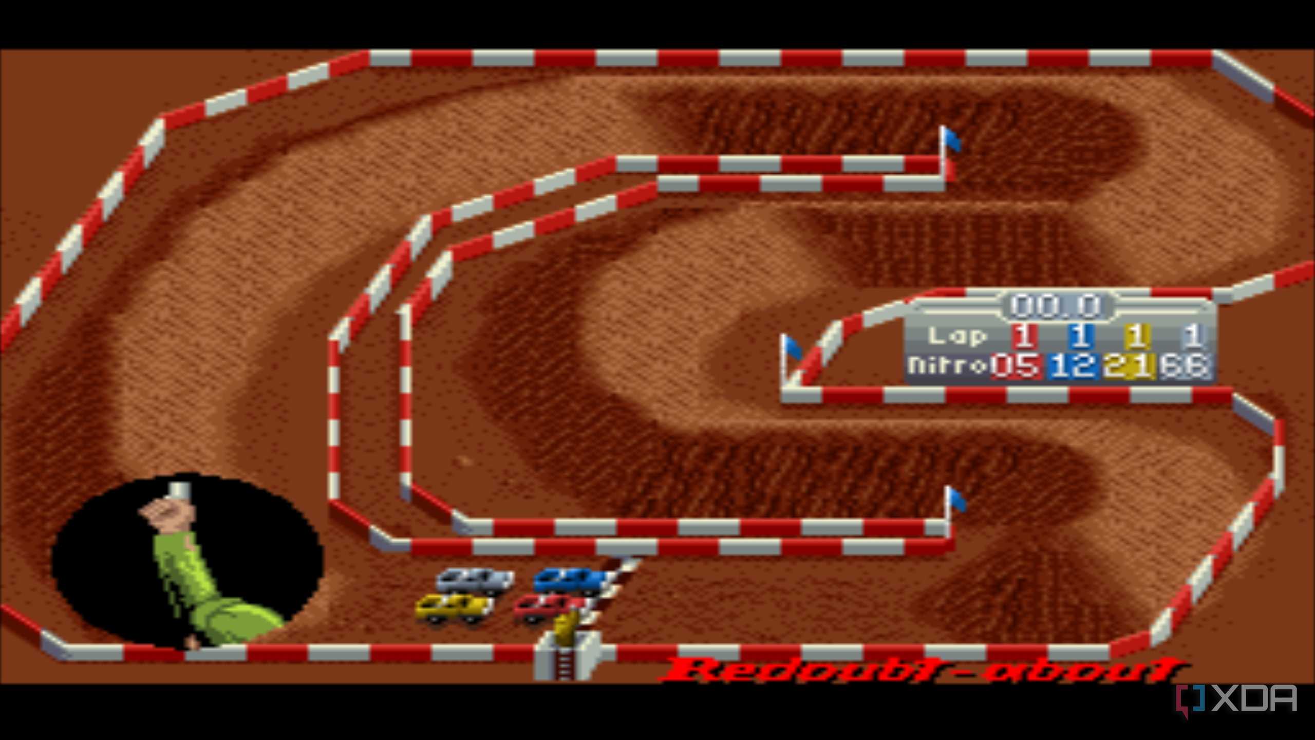 Screenshot from the SNES game Super Off Road.