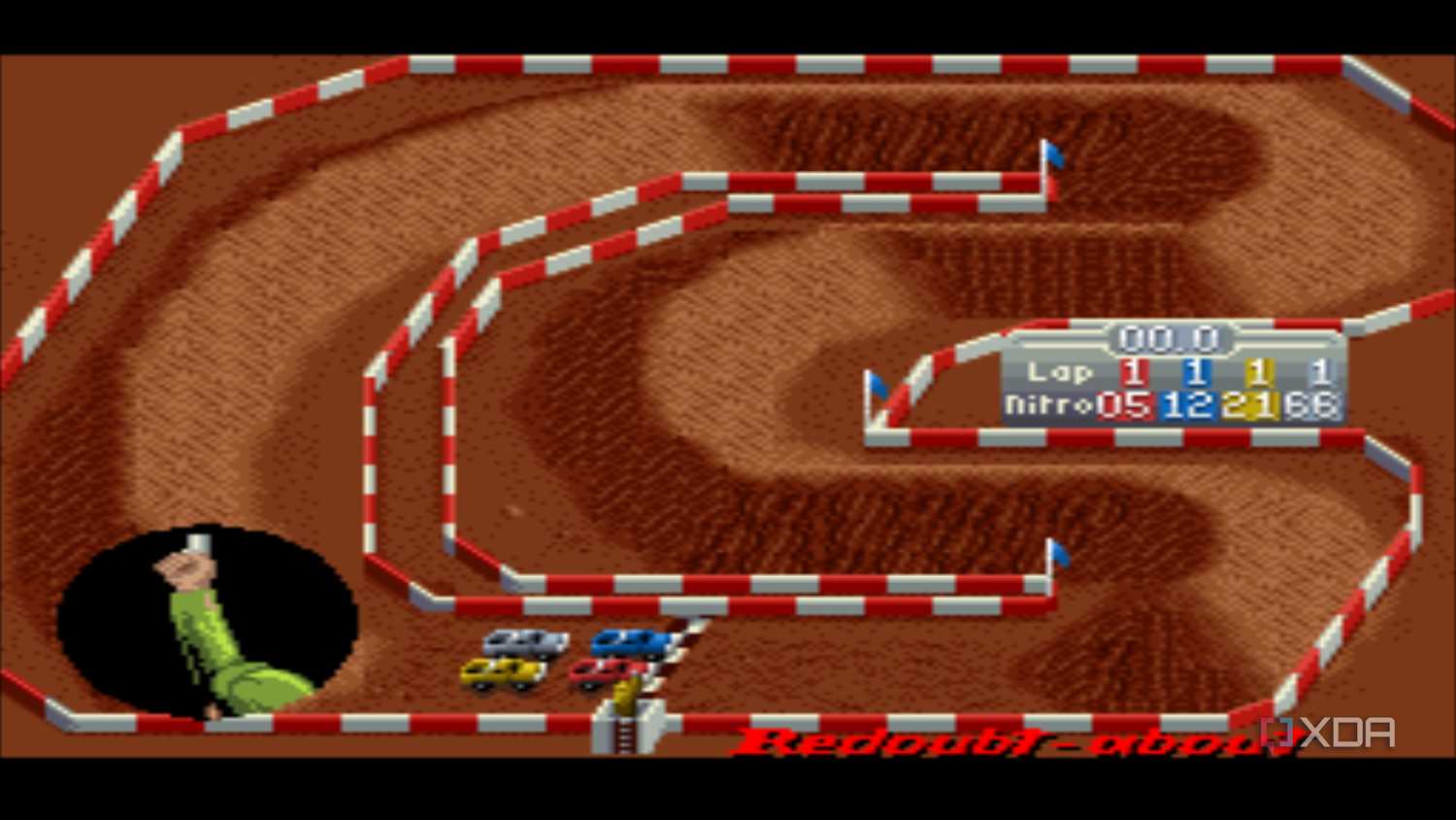 Screenshot from the SNES game Super Off Road.