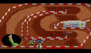 Screenshot from the SNES game Super Off Road.
