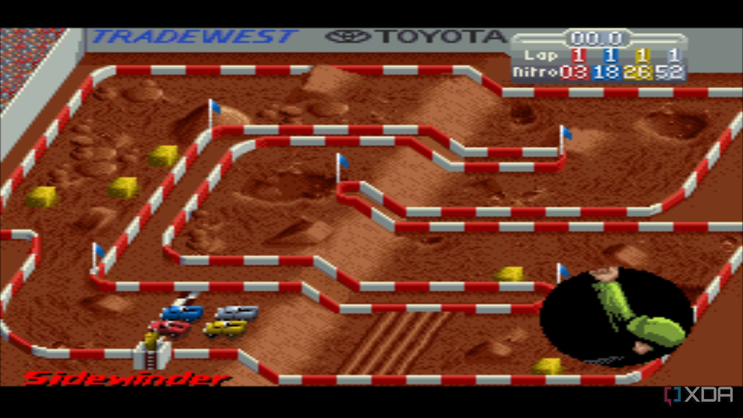 Screenshot from the SNES game Super Off Road.
