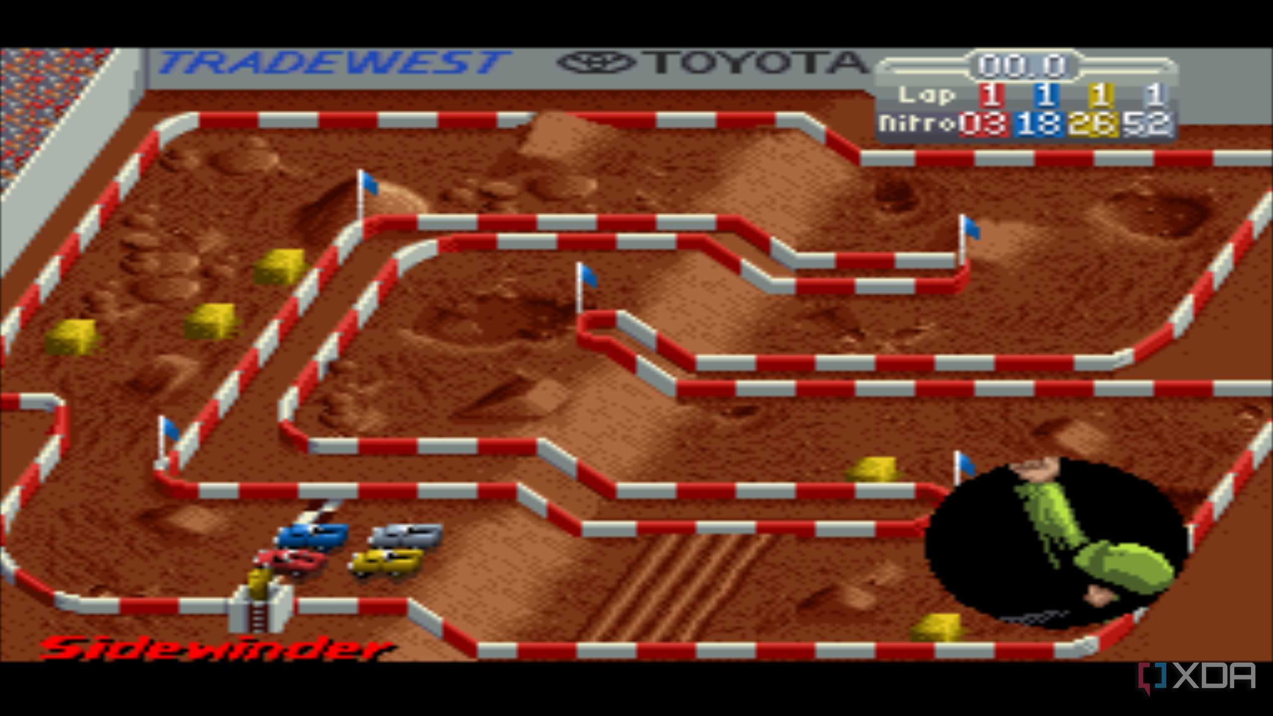 Screenshot from the SNES game Super Off Road.