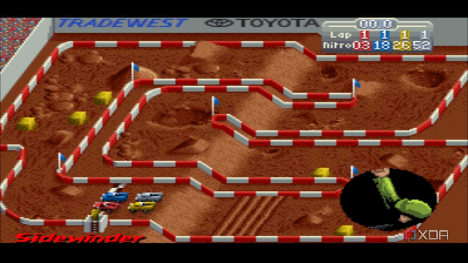 Screenshot from the SNES game Super Off Road.