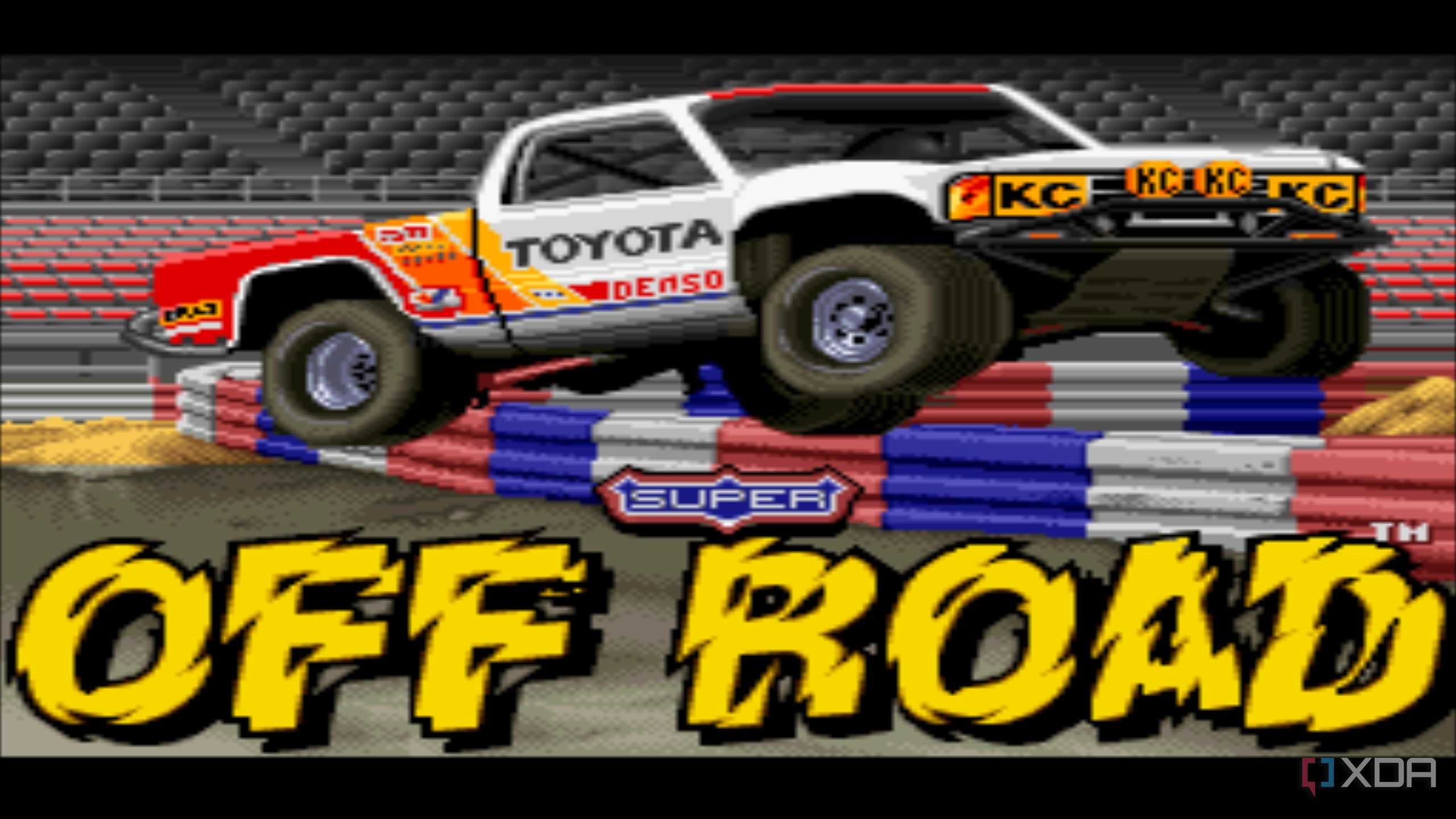 Title screen from the SNES game Super Off Road.