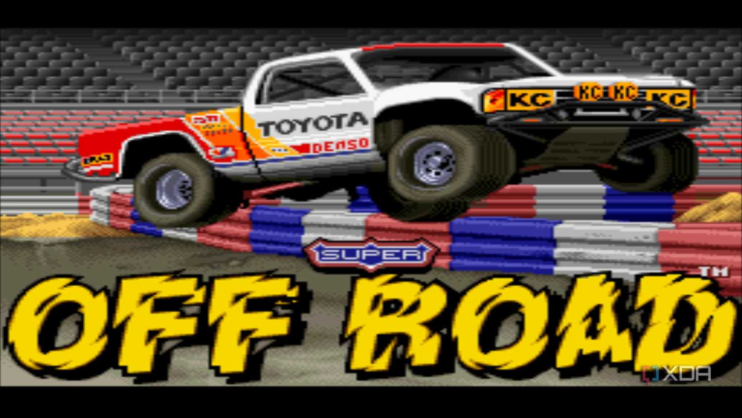 Title screen from the SNES game Super Off Road.