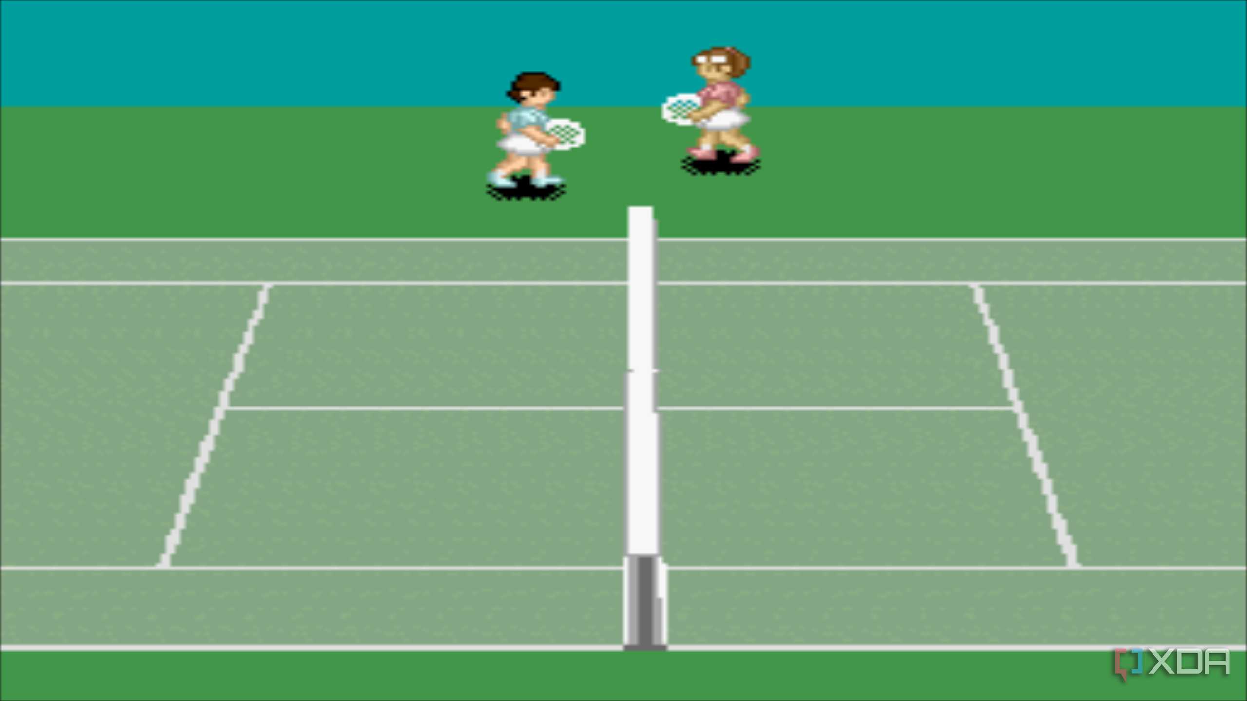 Screenshot from the SNES game Super Tennis.