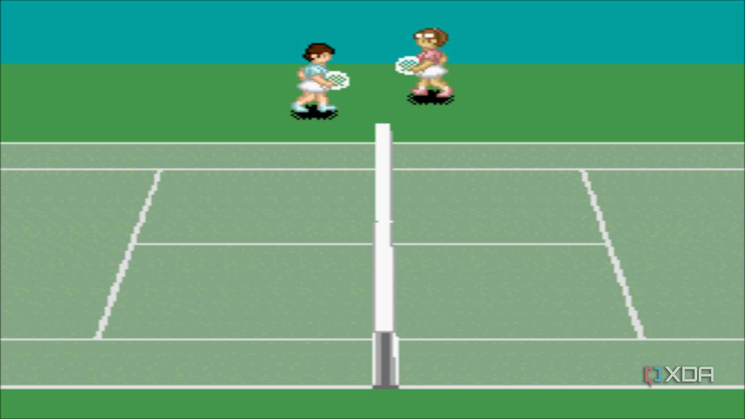 Screenshot from the SNES game Super Tennis.