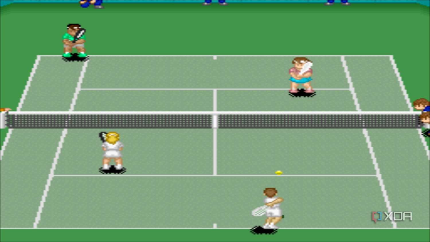 Screenshot from the SNES game Super Tennis.