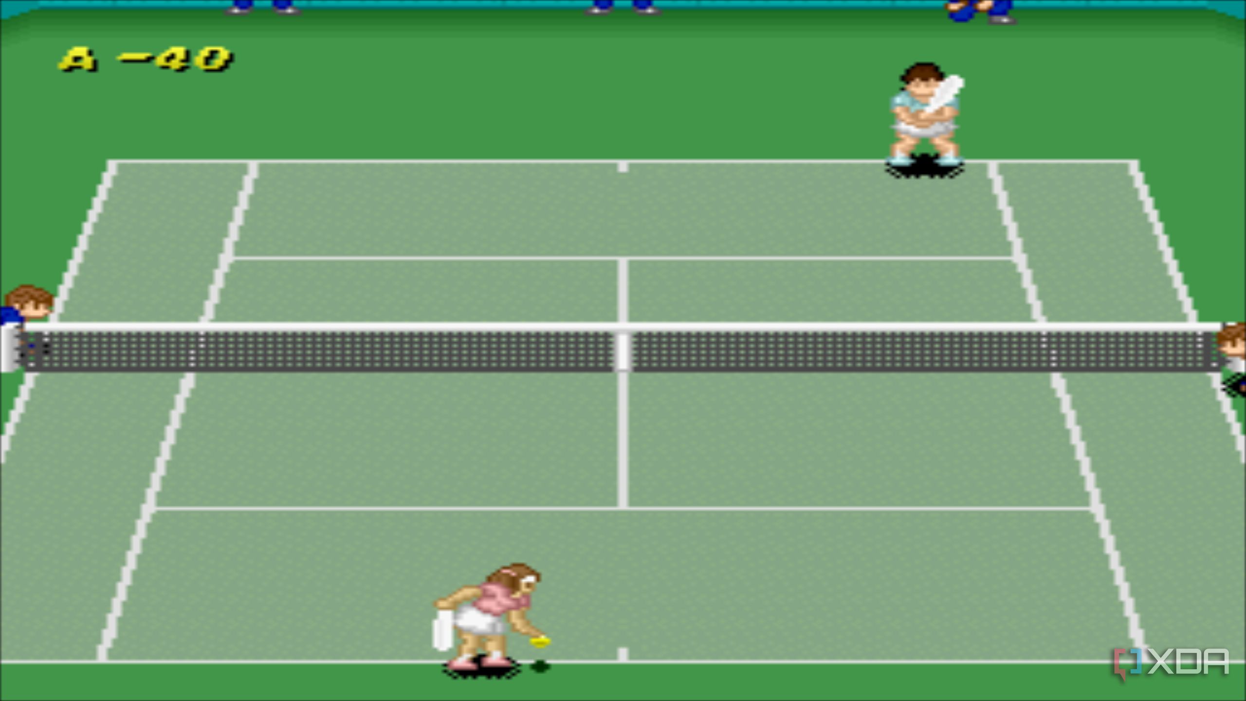 Screenshot from the SNES game Super Tennis.