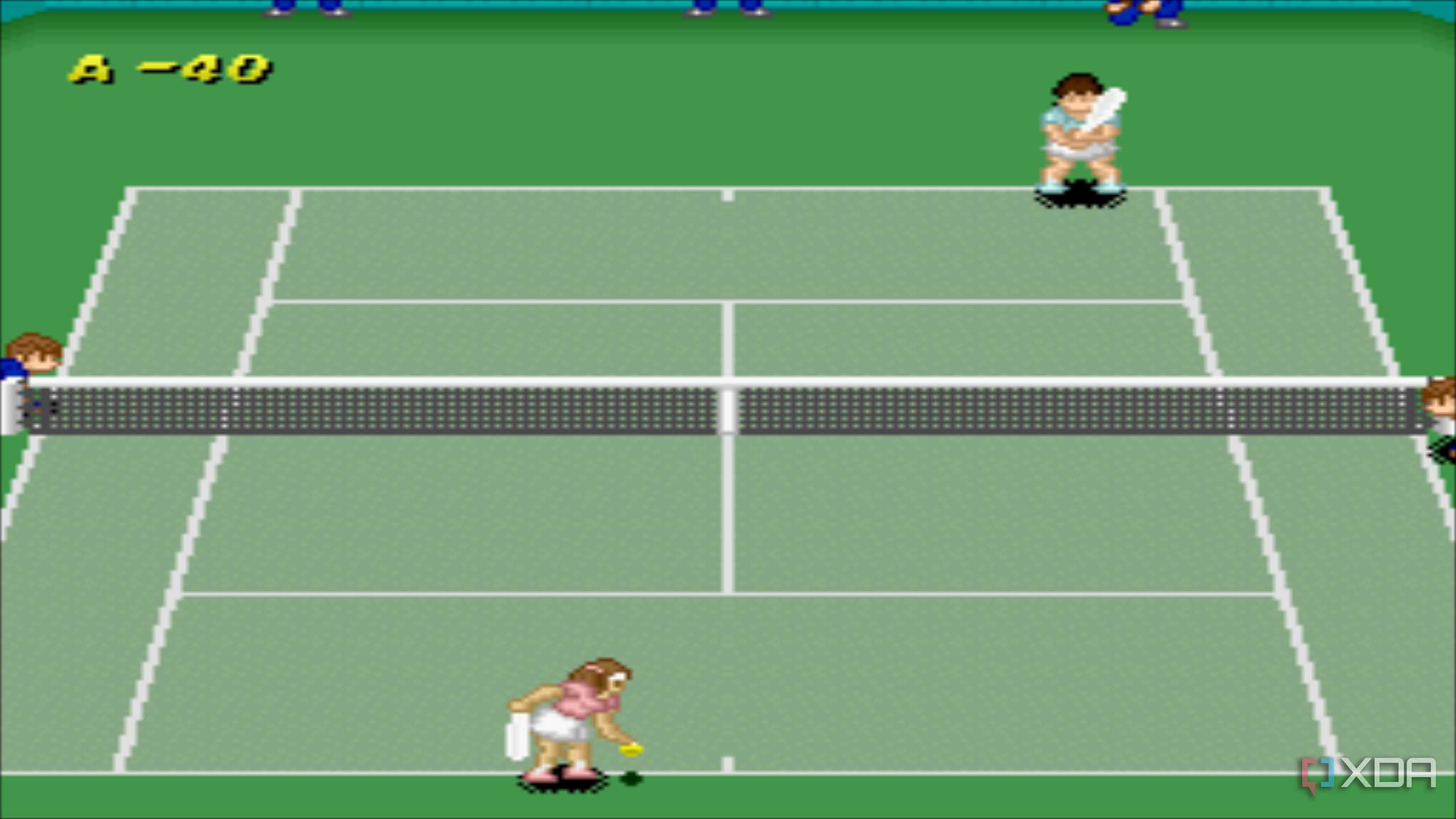 Screenshot from the SNES game Super Tennis.