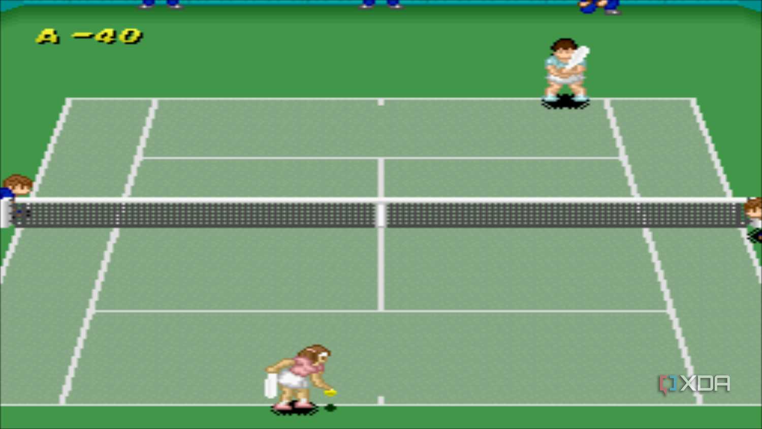 Screenshot from the SNES game Super Tennis.