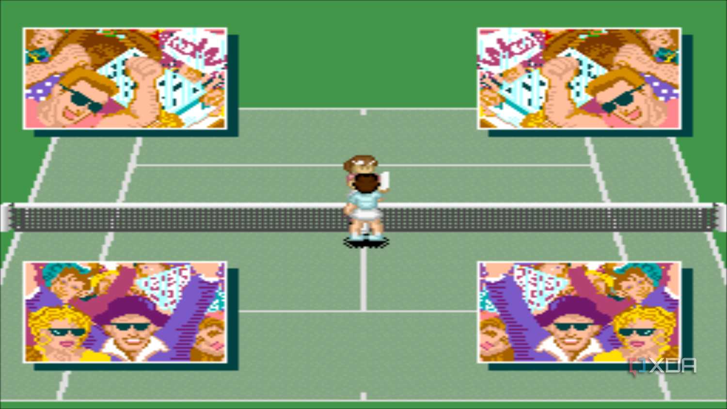 Screenshot from the SNES game Super Tennis.