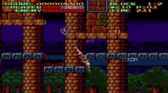 A screenshot from the 1991 SNES game Super Castlevania IV.