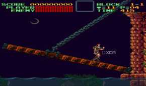A screenshot from the 1991 SNES game Super Castlevania IV.