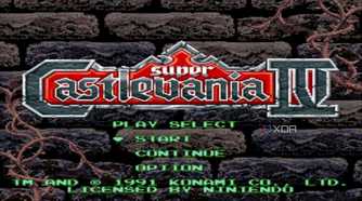 A screenshot from the 1991 SNES game Super Castlevania IV.