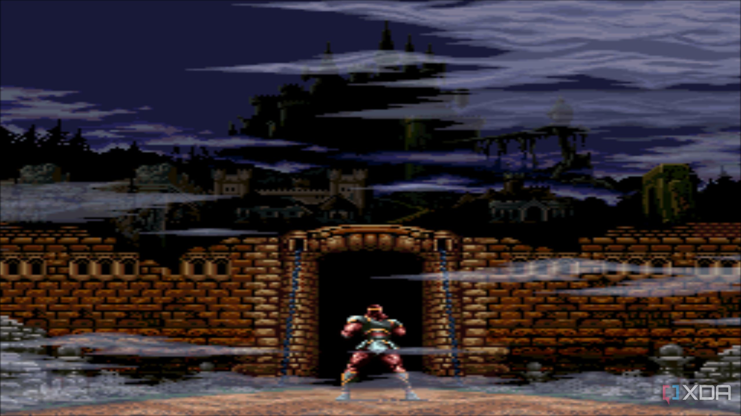 A screenshot from the 1991 SNES game Super Castlevania IV.