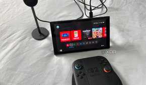 A picture of the Nintendo Switch 2 Camera connected to the console
