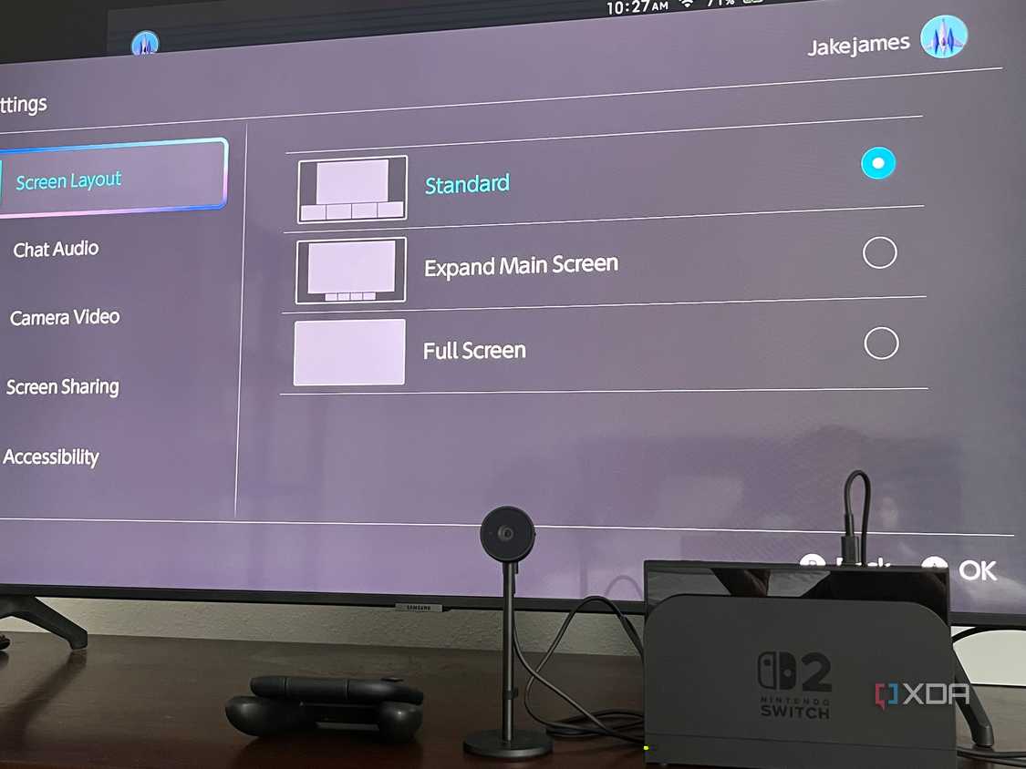 A picture of the Nintendo Switch 2 Camera being used