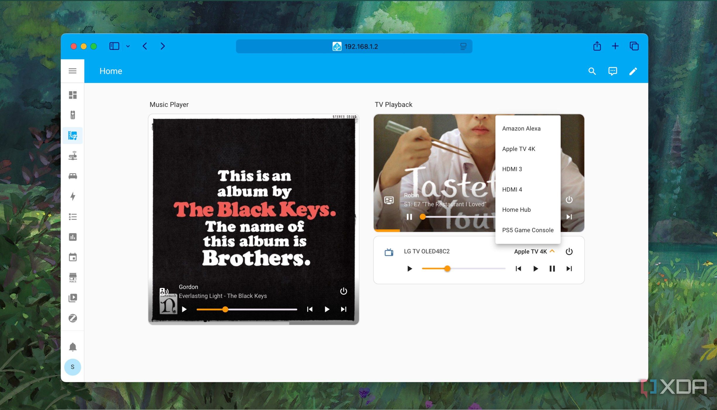 Switching Source from Mini Media Player card in Home Assistant