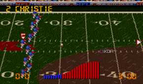 Screenshot from the SNES game Tecmo Super Bowl III.