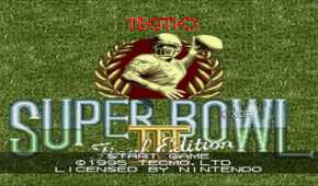 Screenshot from the SNES game Tecmo Super Bowl III.