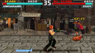 A screenshot from the Force Mode of Tekken 3.