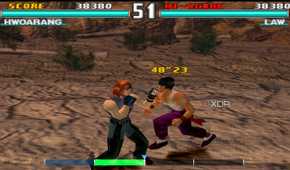 A screenshot from the Force Mode of Tekken 3.