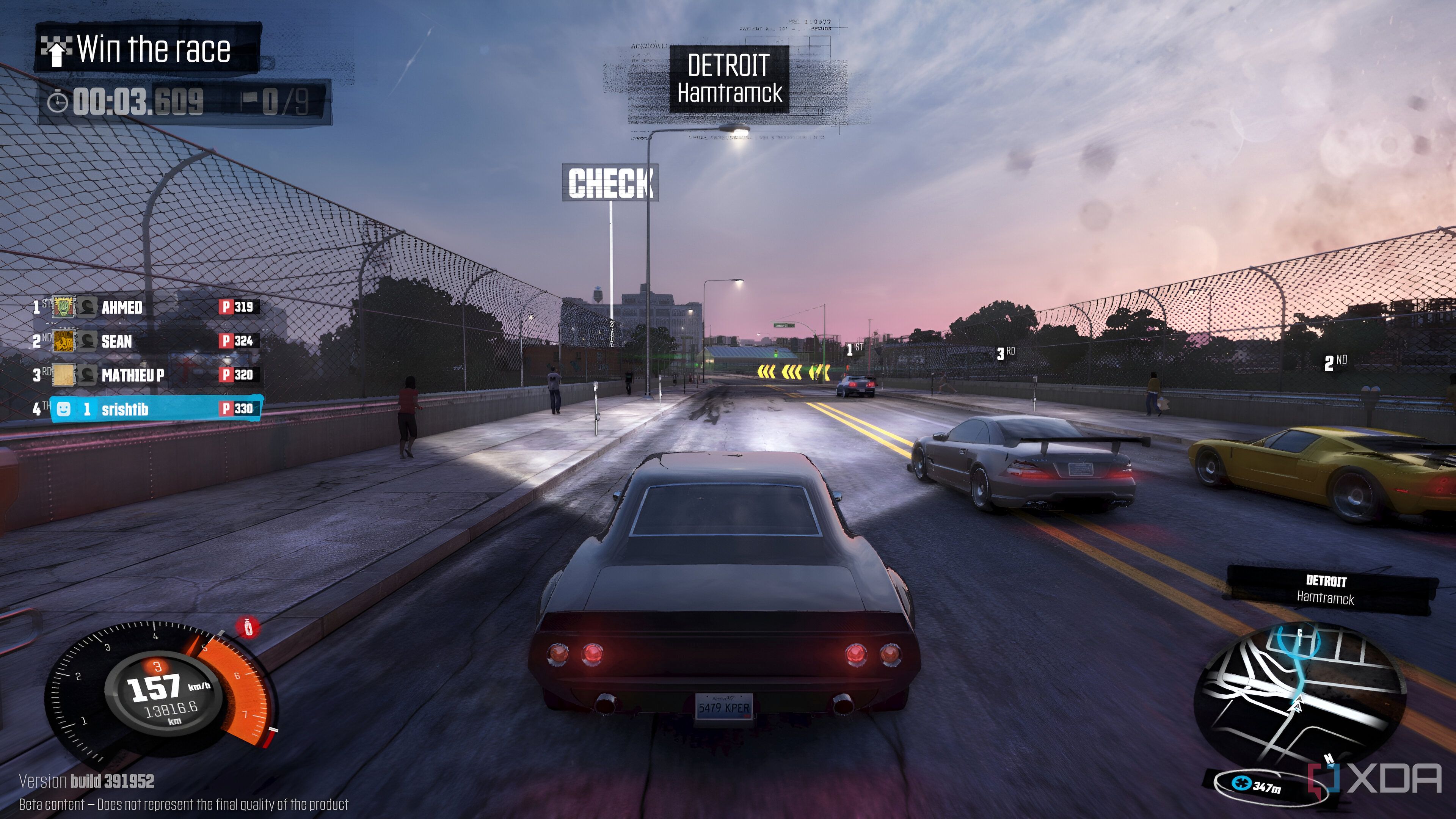 Screenshot from the crew running on PS4.