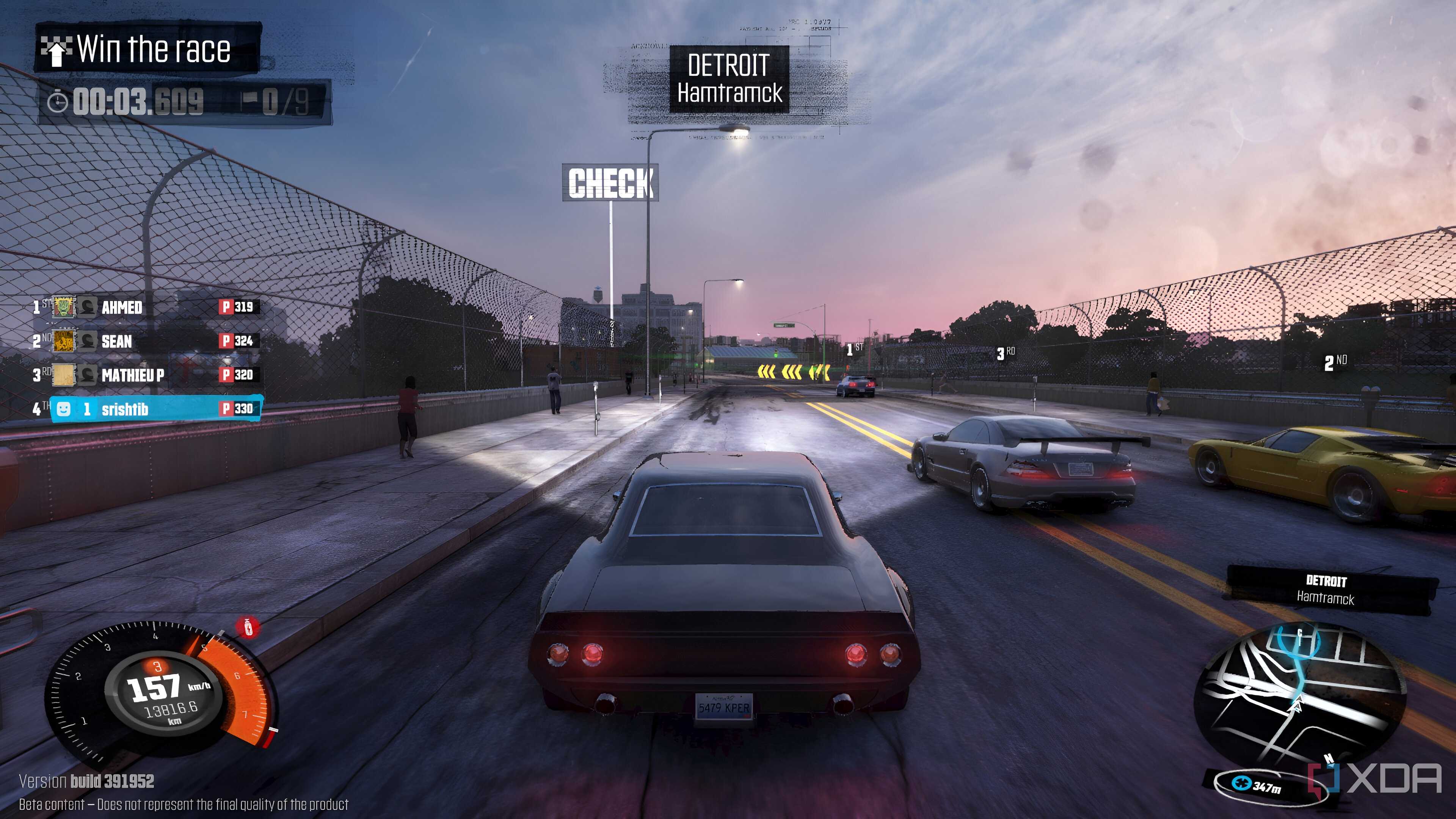 Screenshot from the crew running on PS4.