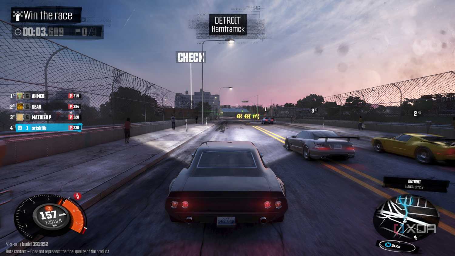 Screenshot from the crew running on PS4.