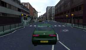 A screenshot from the 2002 PS2 game, The Getaway.