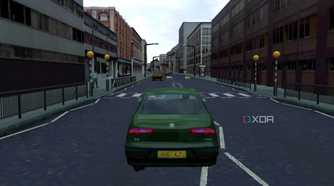 A screenshot from the 2002 PS2 game, The Getaway.