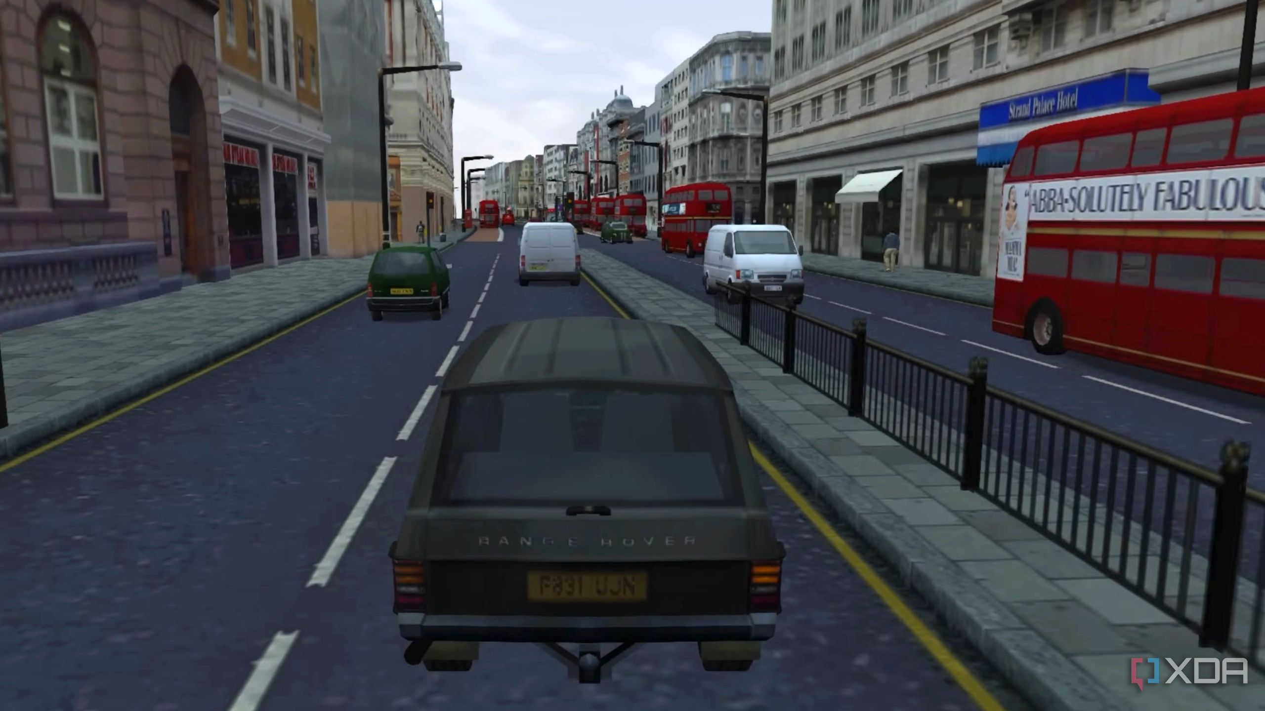 A screenshot from the 2002 PS2 game, The Getaway.