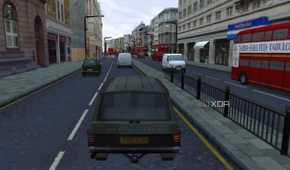 A screenshot from the 2002 PS2 game, The Getaway.