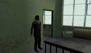 A screenshot from the 2002 PS2 game, The Getaway.