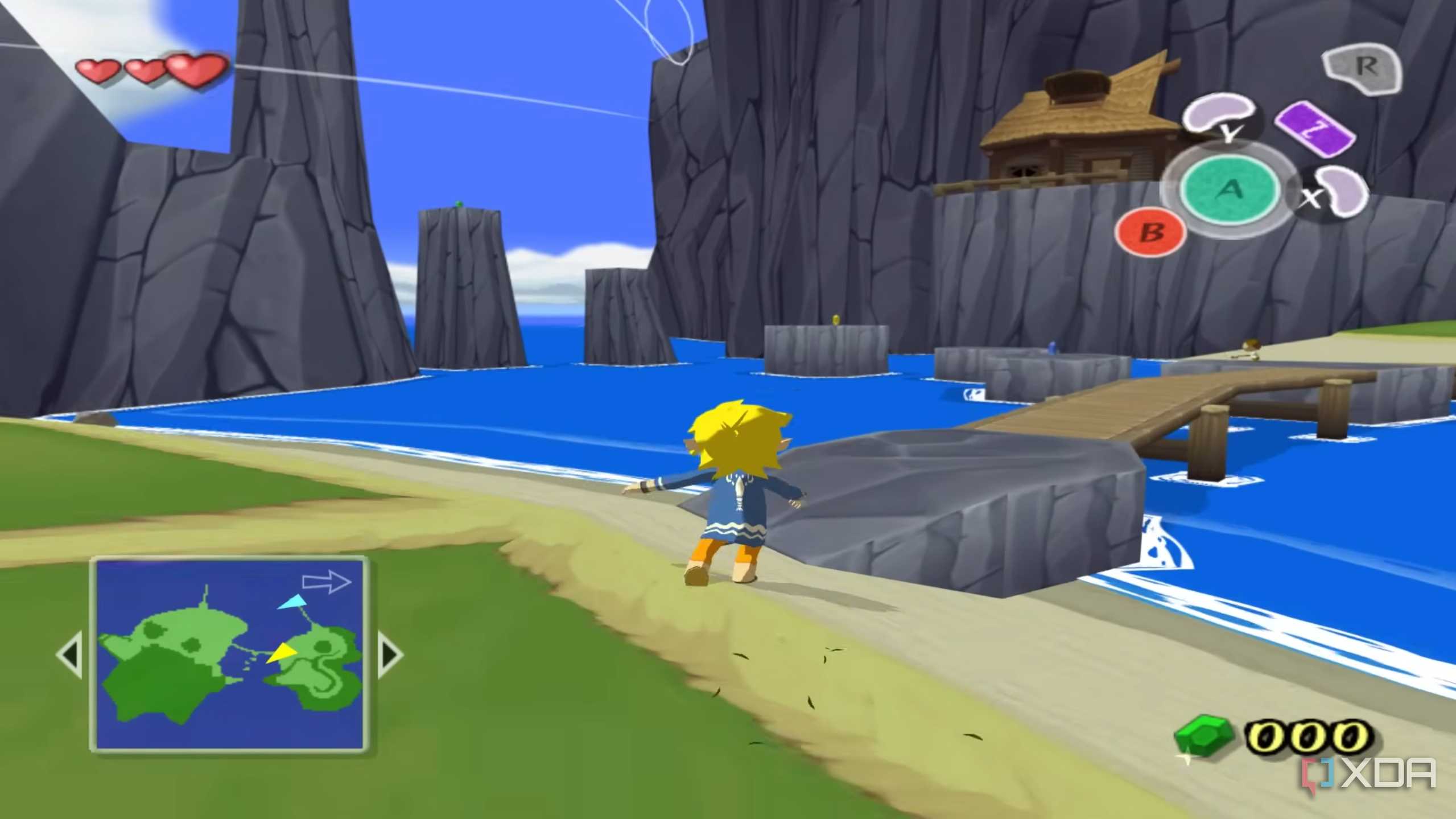 The Legend of Zelda: The Windwaker's Gamecube version running on Retroarch.