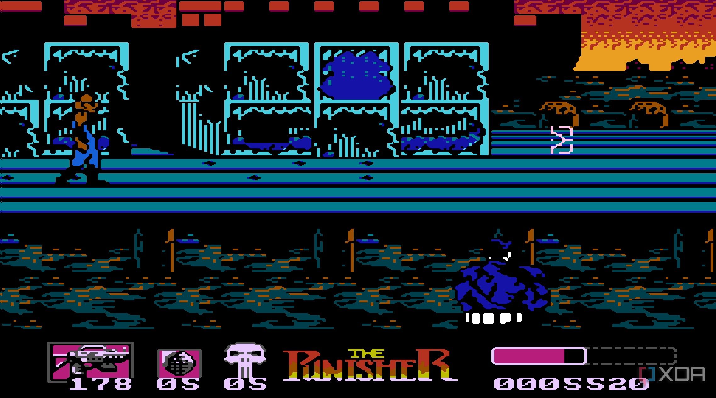 Screenshot from the NES game The Punisher.