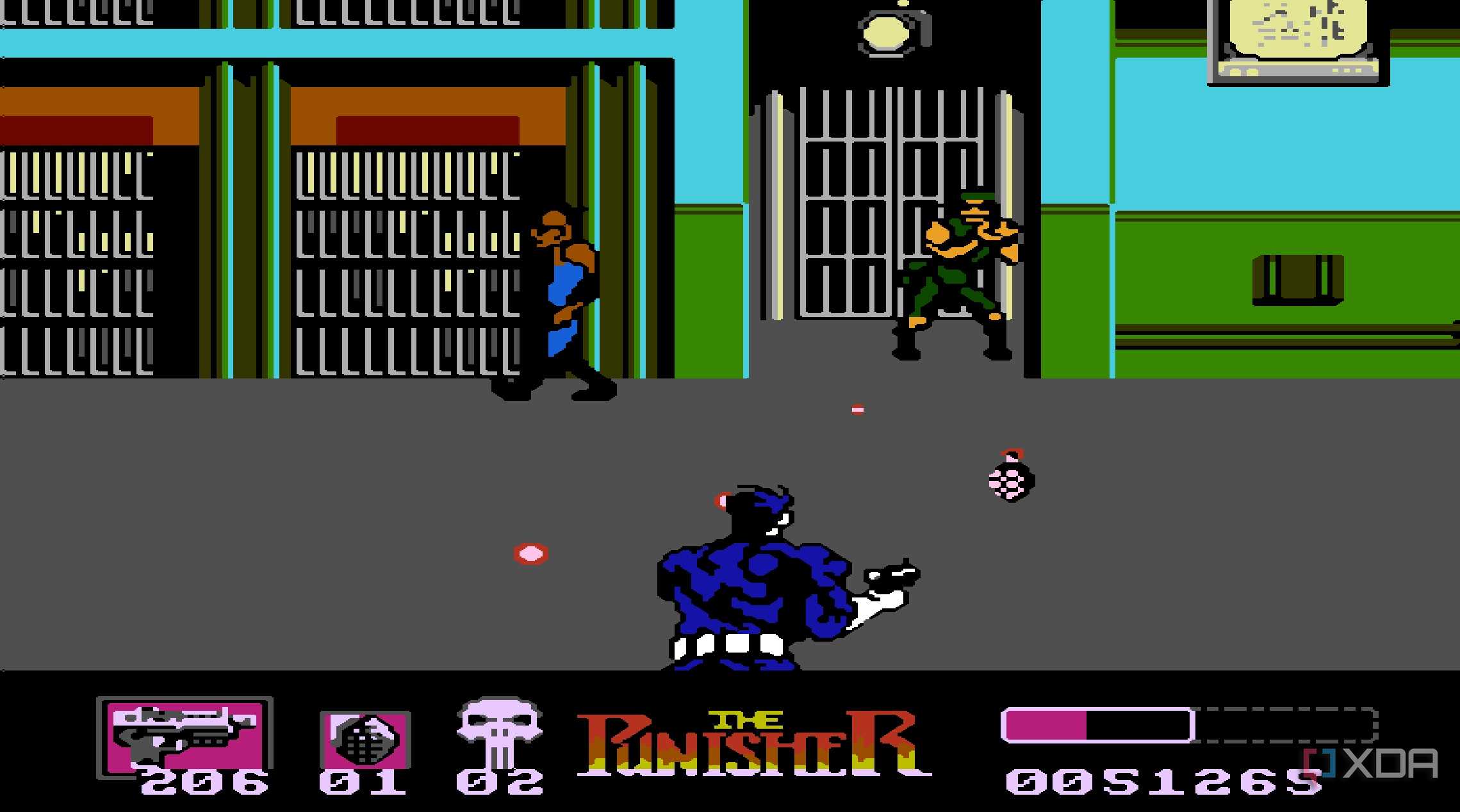 Screenshot from the NES game The Punisher.