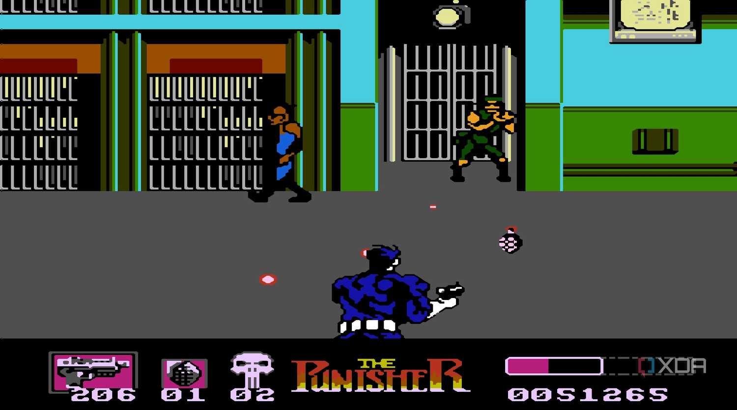Screenshot from the NES game The Punisher.
