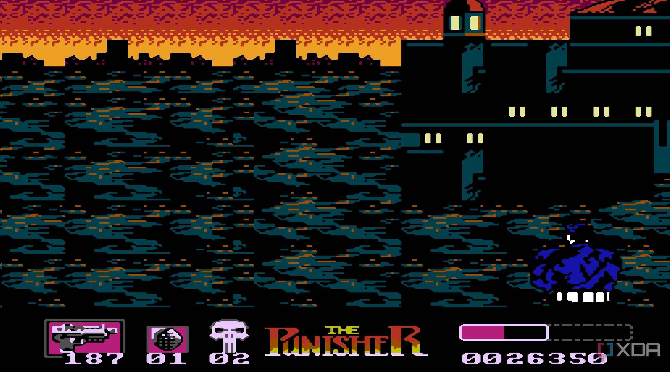 Screenshot from the NES game The Punisher.