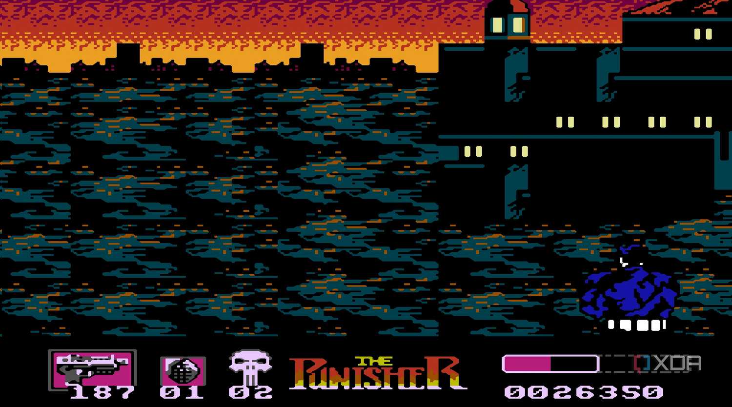 Screenshot from the NES game The Punisher.