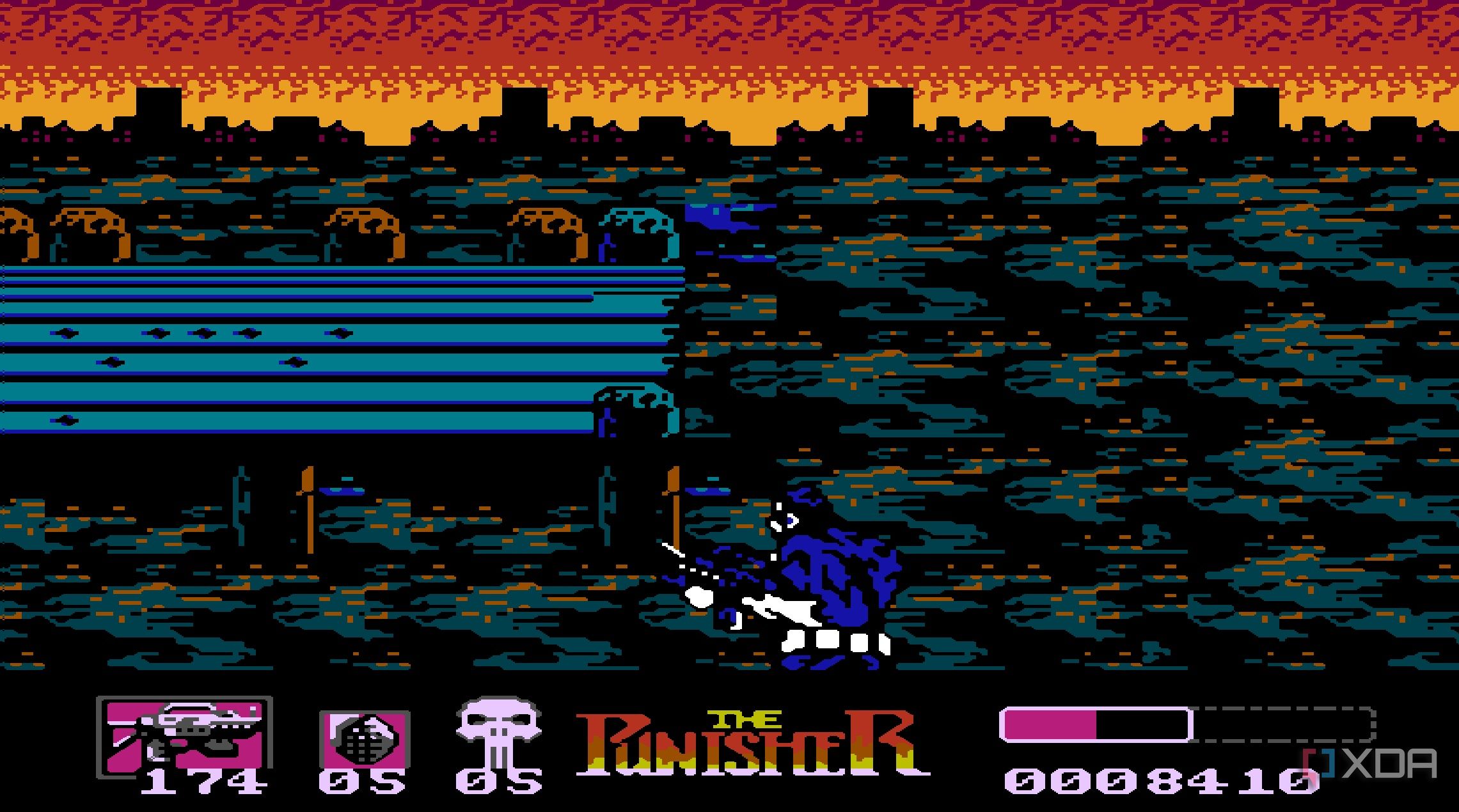 Screenshot from the NES game The Punisher.
