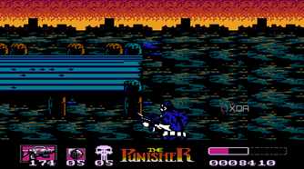 Screenshot from the NES game The Punisher.