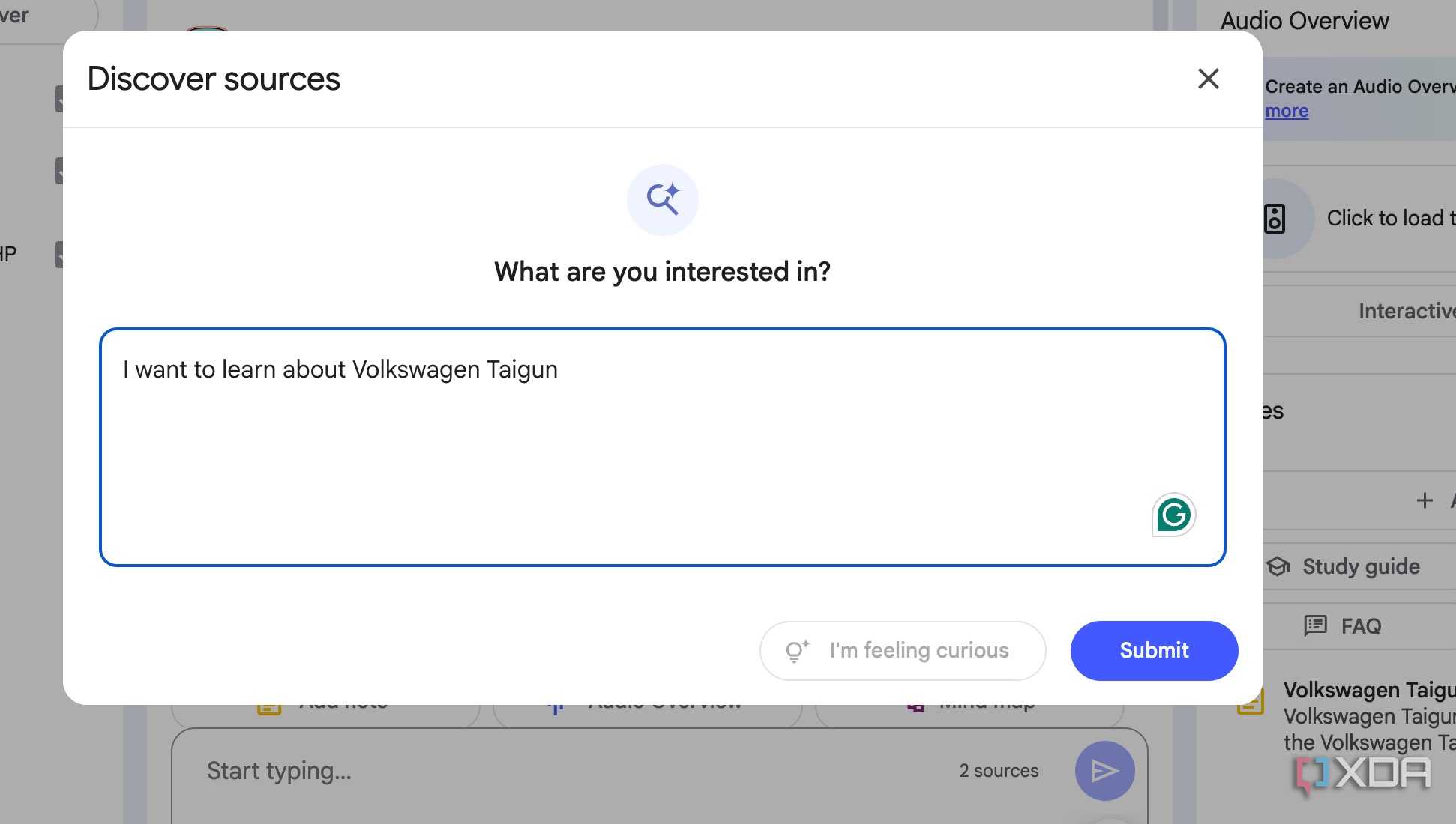 search for sources in NotebookLM