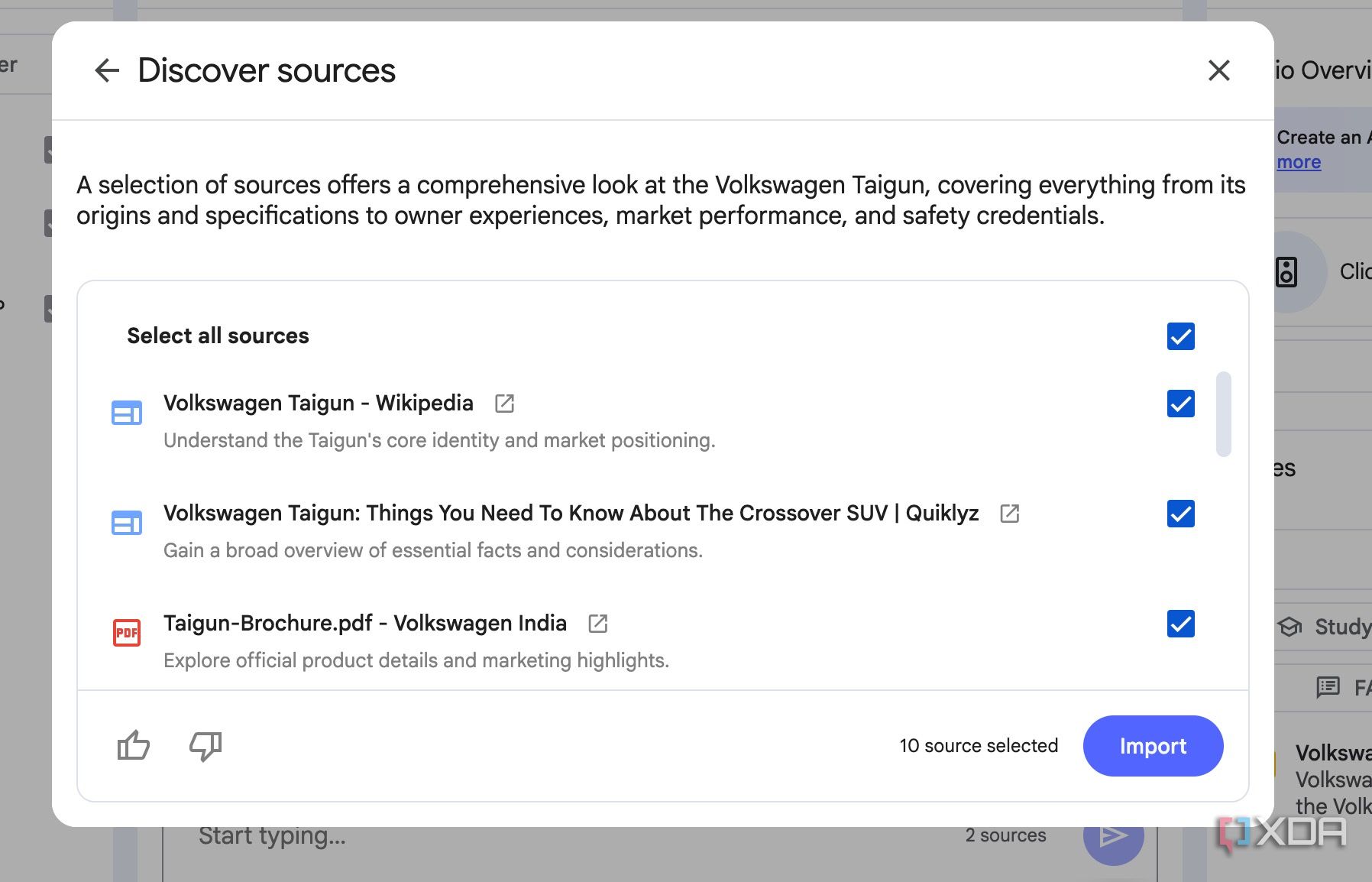 Discover sources in NotebookLM