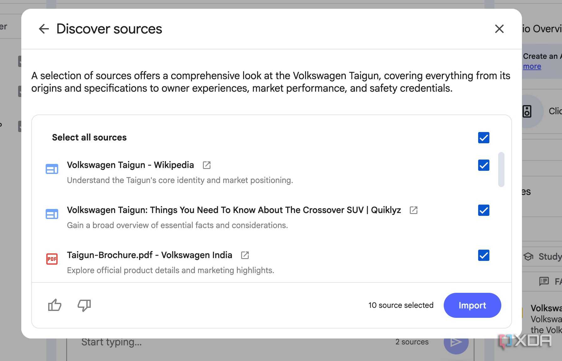 Discover sources in NotebookLM