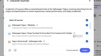 Discover sources in NotebookLM