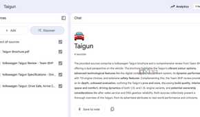 sources added in NotebookLM